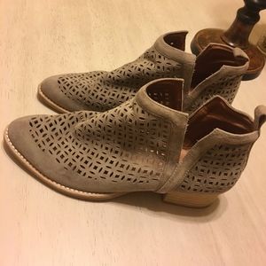 Jeffrey Campbell Taupe Suede Booties